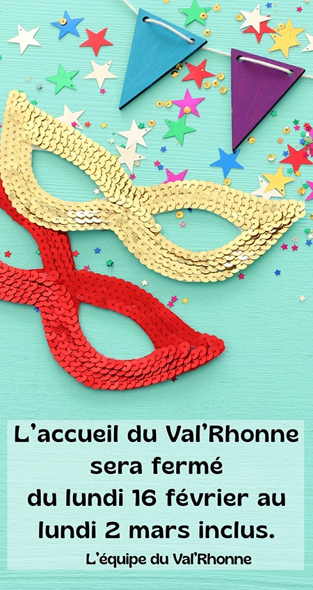 fermeture de l'accueil du 16 février au 2 mars 2026